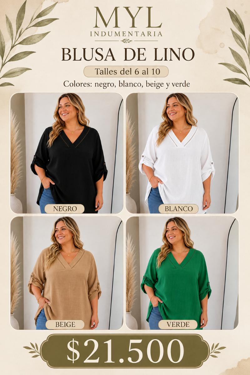 Blusa de lino