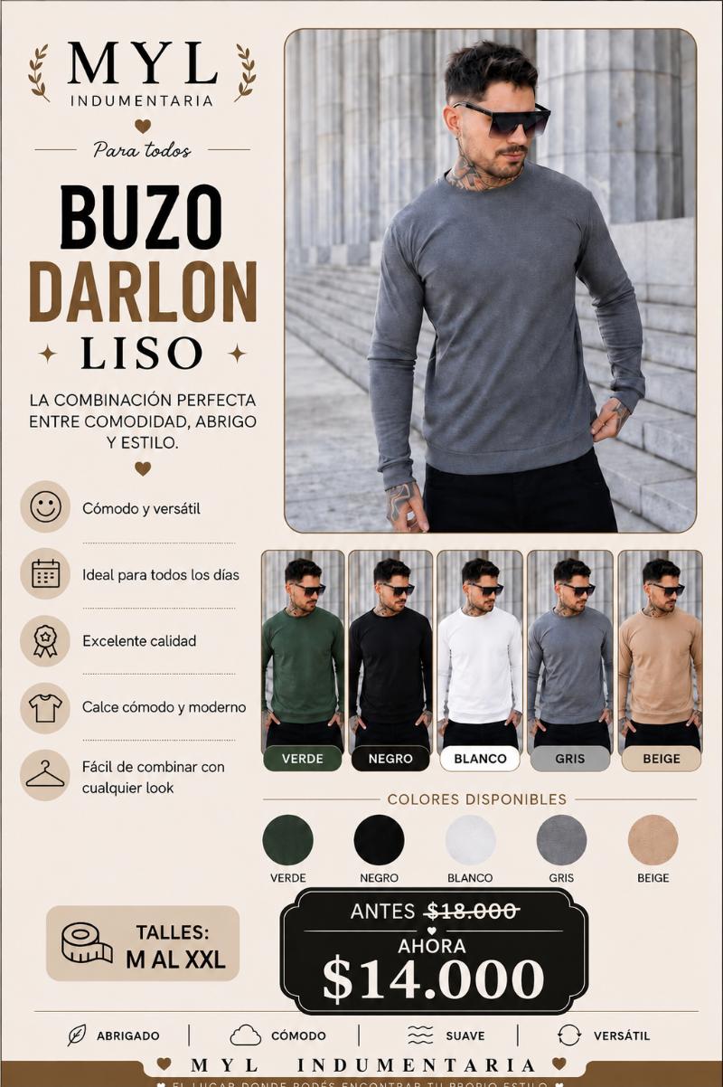 Buzo Darlon liso