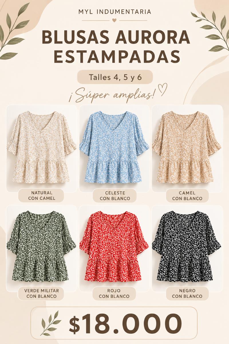 Blusas Aurora estampadas