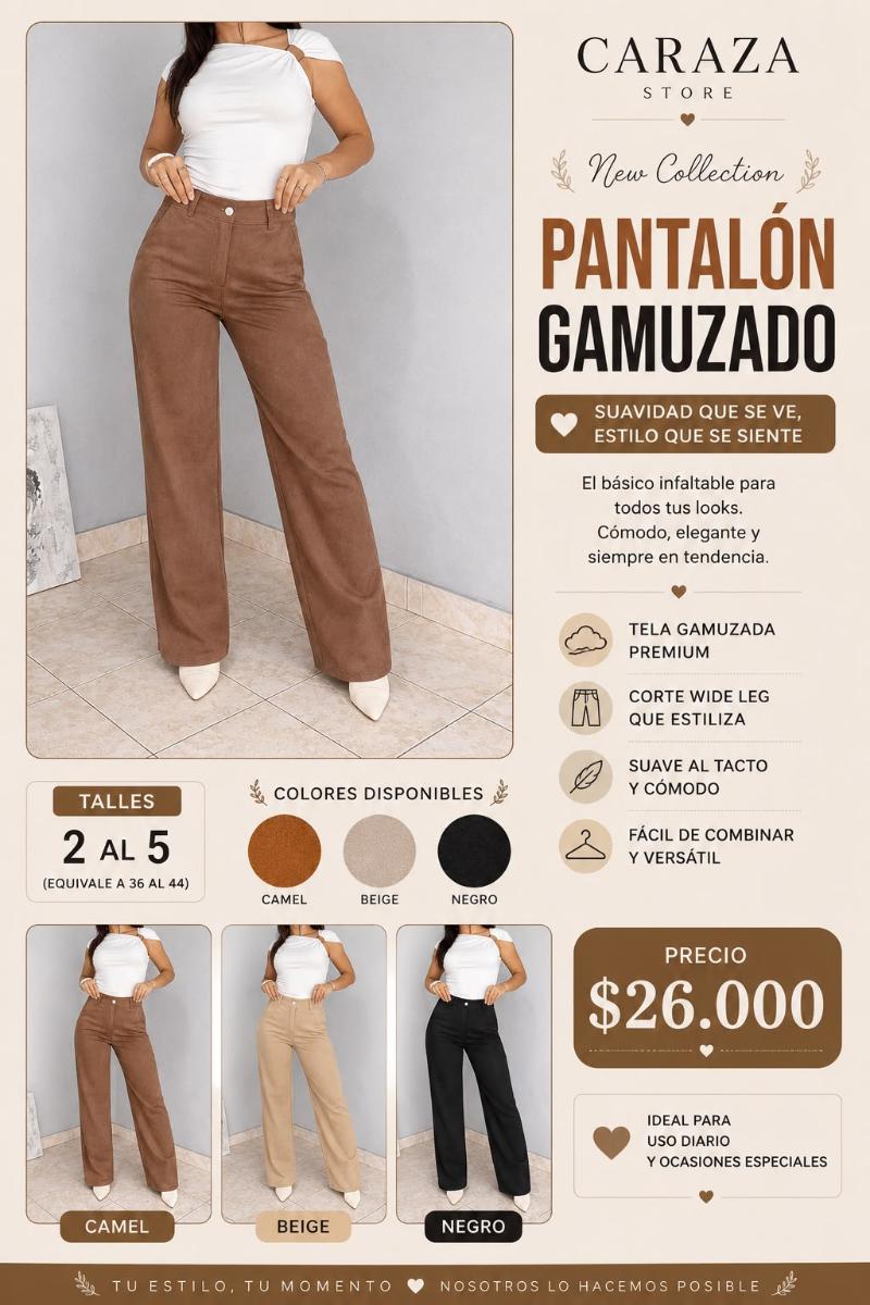 Pantalón gamuzado