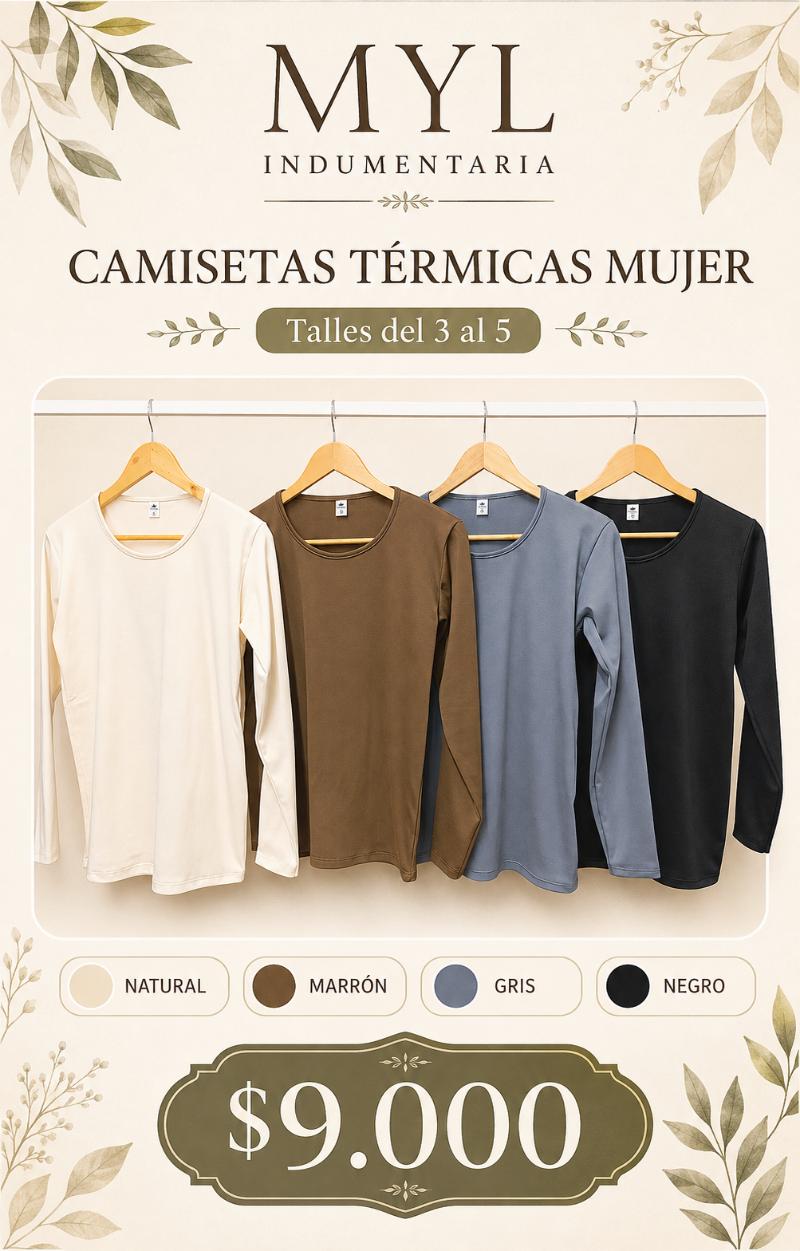 Camisetas térmicas para mujer