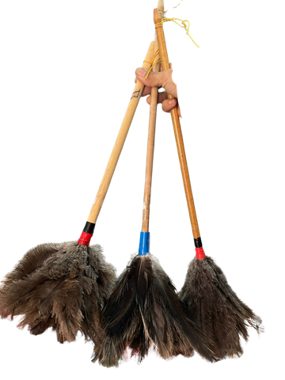 Plumero de plumas naturales tamaño chico